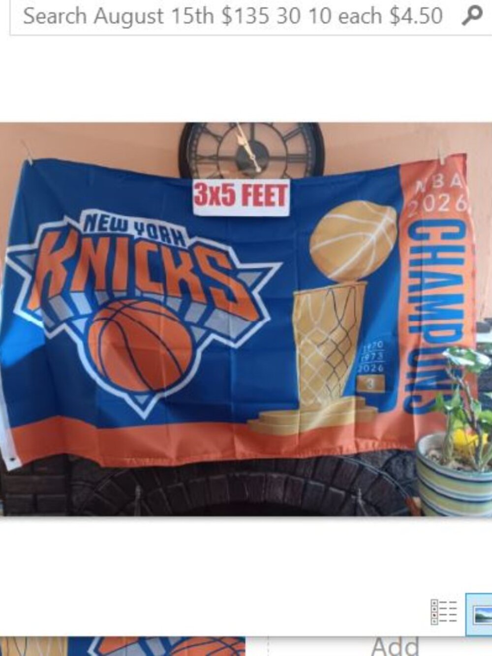 New York Knicks 2026 1973 + 1970 3x NBA Champions 3X5 Feet Flag Banner
